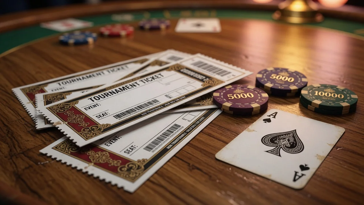 Estructura de tickets y freerolls en salas de poker